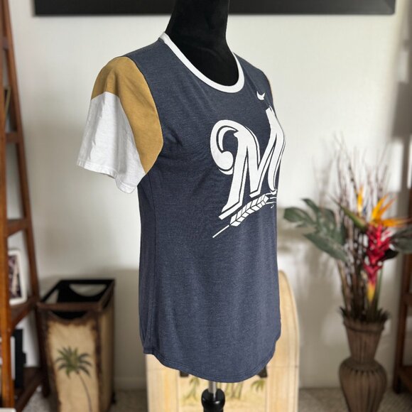 Nike MLB Genuine Merchandise Milwaukee Brewers Women's T-Shirt Small - Picture 2 of 5